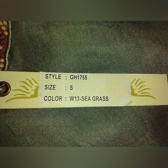 SEAGRASS SILK BEADED HANDMADE DRESS NWT - Picture 8 of 15